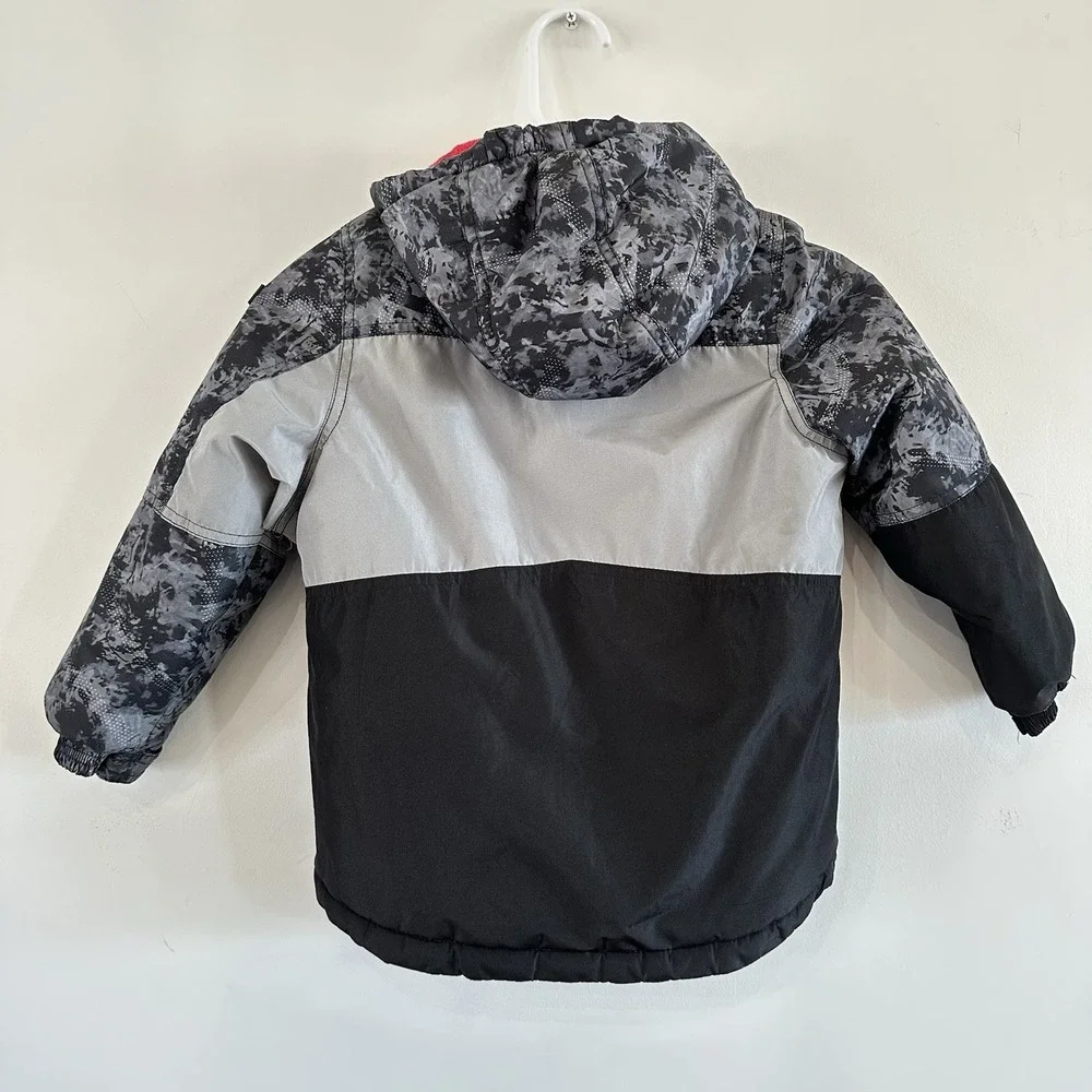 Toddler Boys 4T Spyder Insulated‎ Winter Ski Coat Gray Black Red